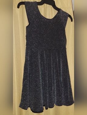 PASTOURELLE by Pippa & Julie Black Sparkle Sleeveless Party Dress Girls Sz 10